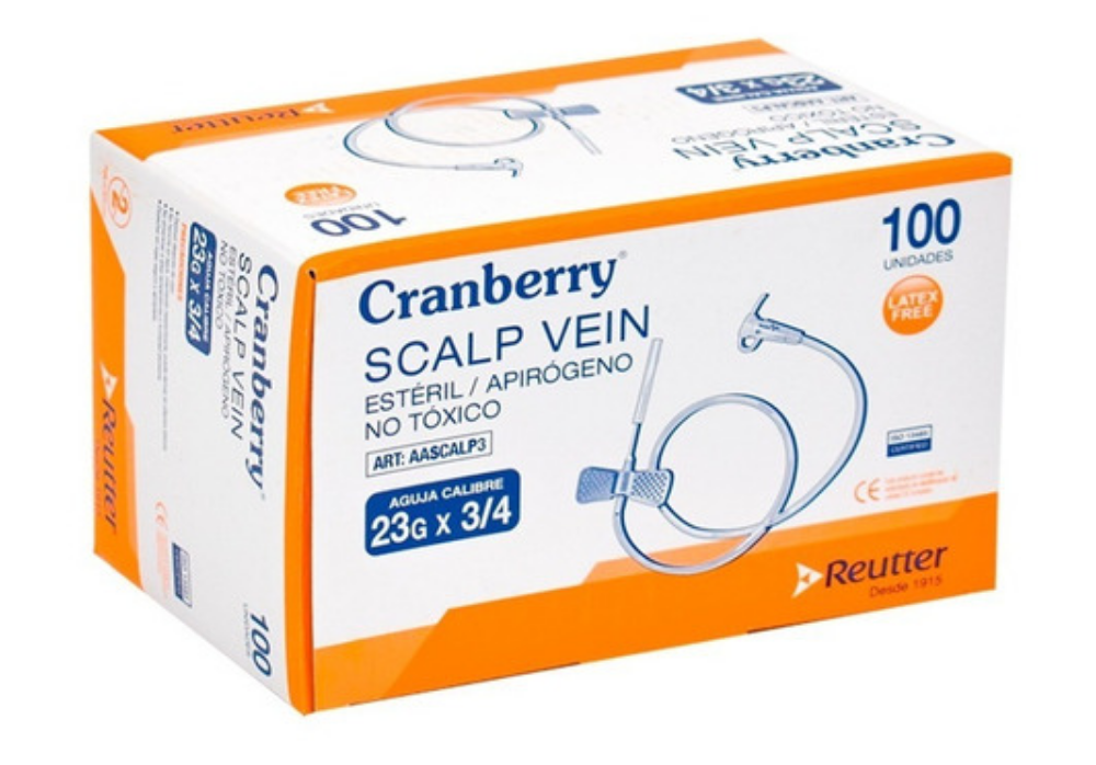 SCALP VEIN LUER LOCK 23 G CAJAX100