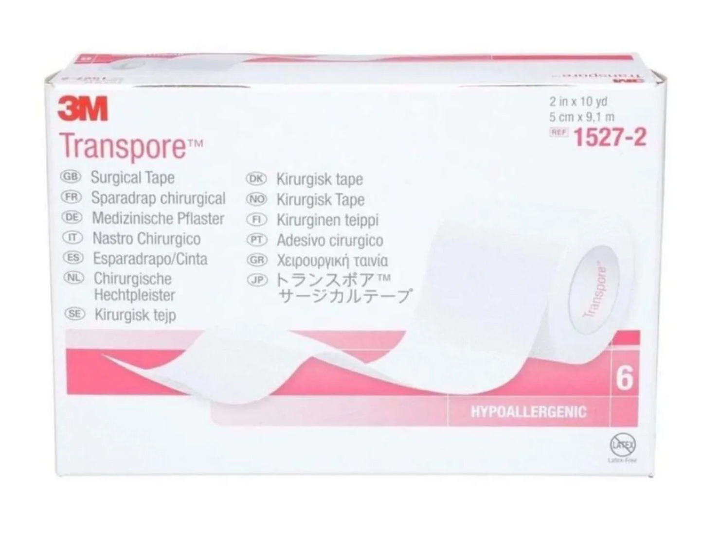 Tela Transpore 5CM X 9.1MTS CAJA X 6UN 3M 1527-2