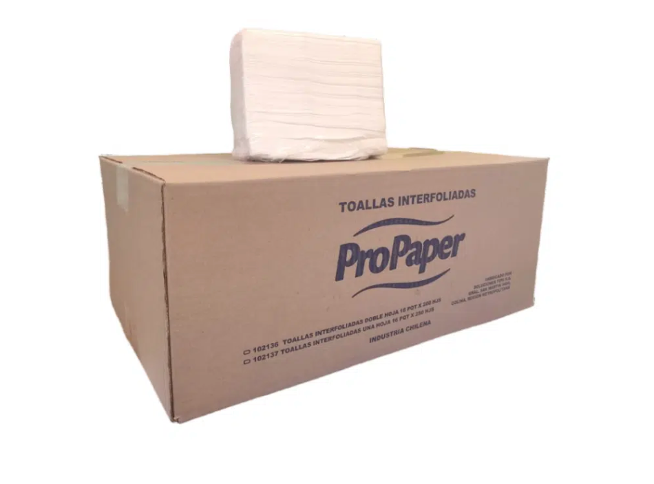 TOALLA INTERFOLIADA DOBLE HOJA 16X200