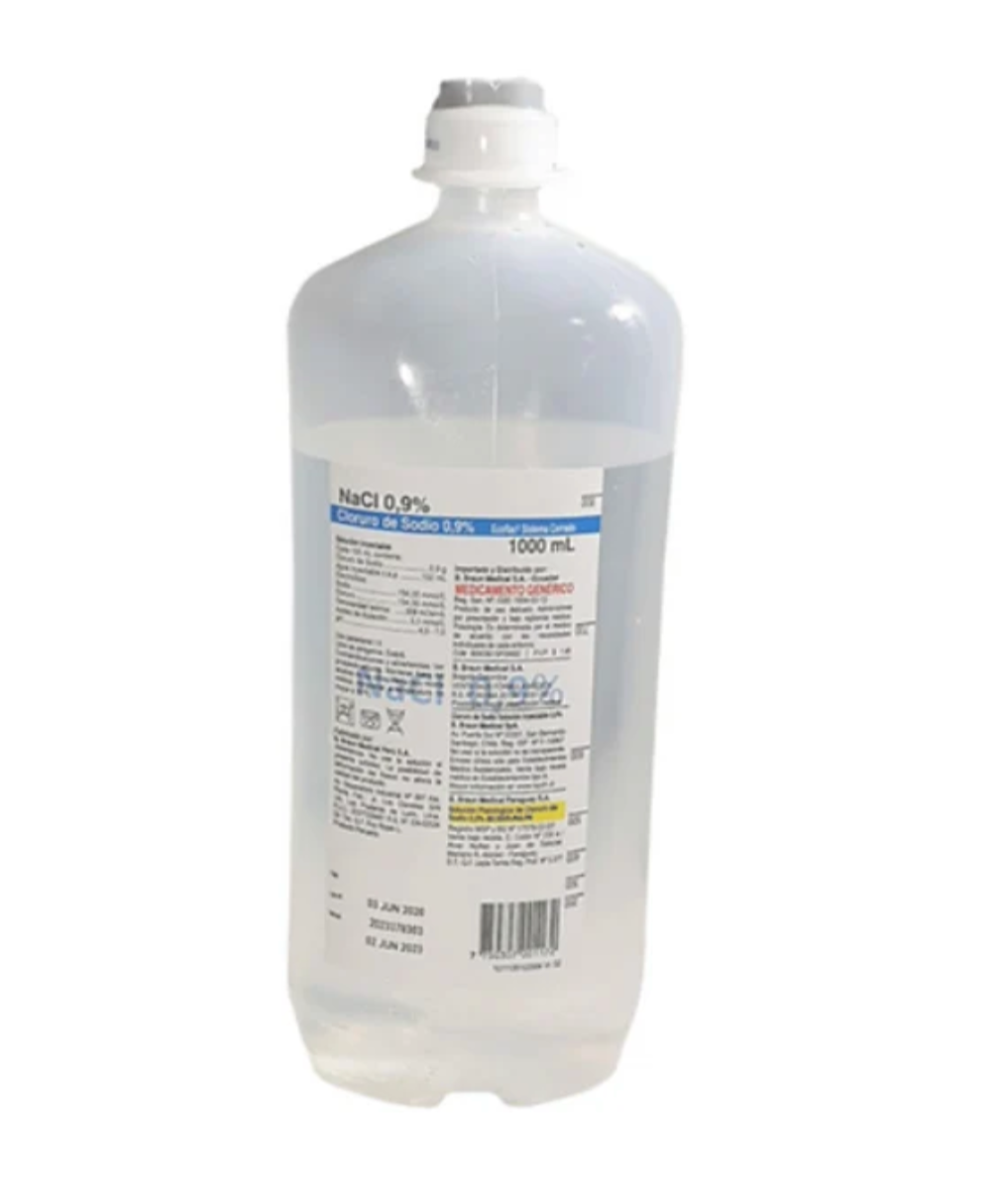 Suero fisiológico – Cloruro de sodio 0,9% 1000ml B. Braun