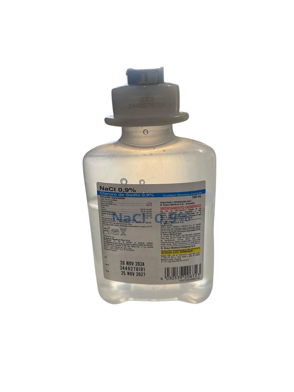 SUERO CLORURO DE SODIO 0,9% 100 ml BBRAUN