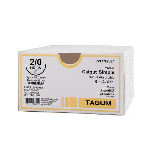 Sutura Catgut Simple Caja x 24