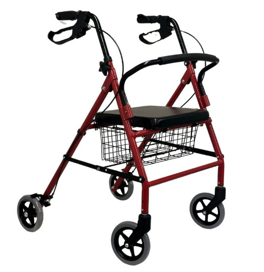 Andador 4 ruedas con canasto Rollator