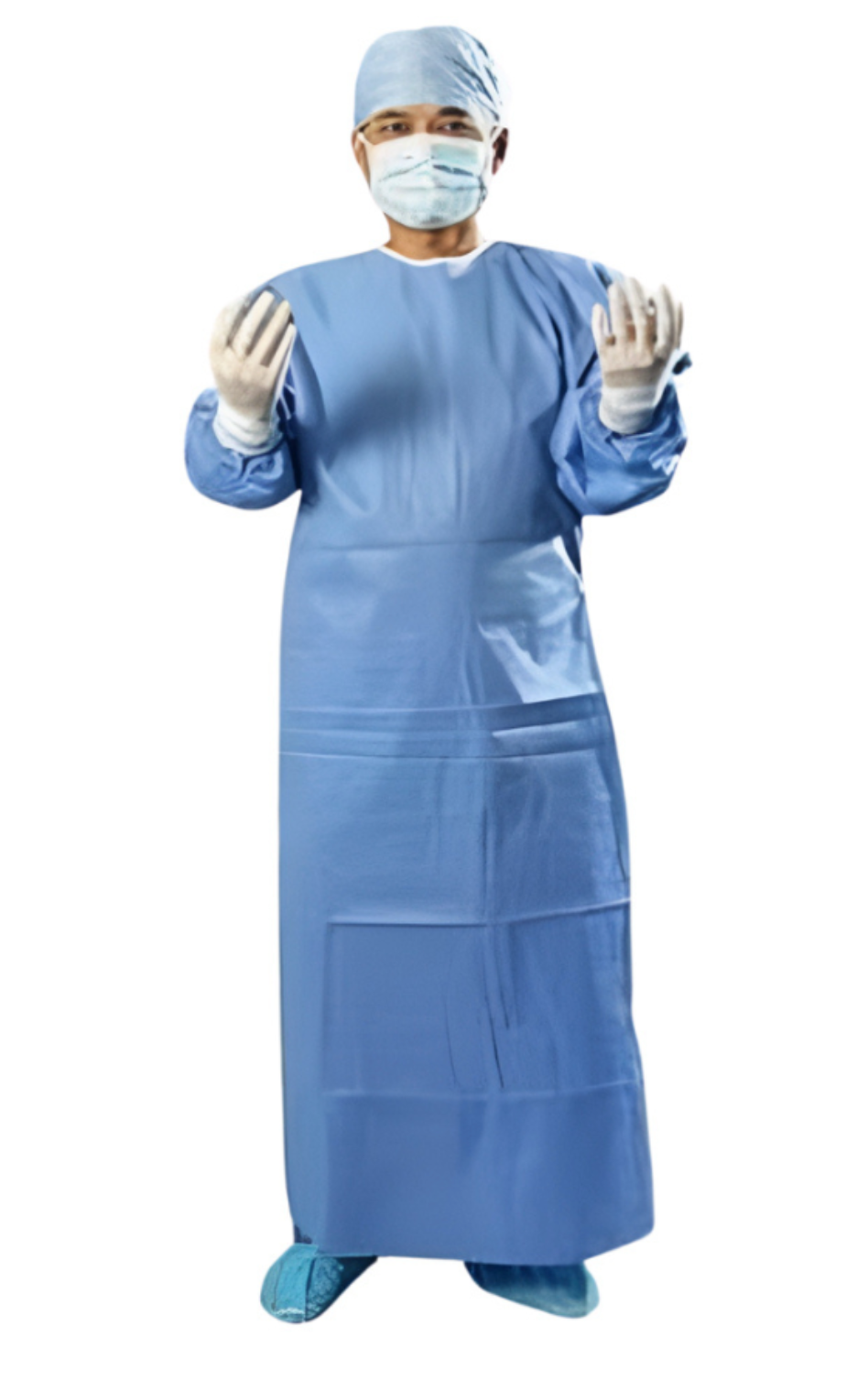 Bata quirúrgica azul  Cranberry estéril