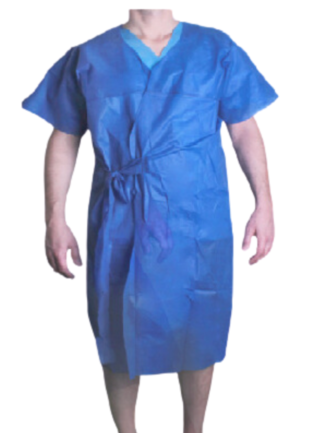 Bata paciente Cranberry tela SMS adulto azul