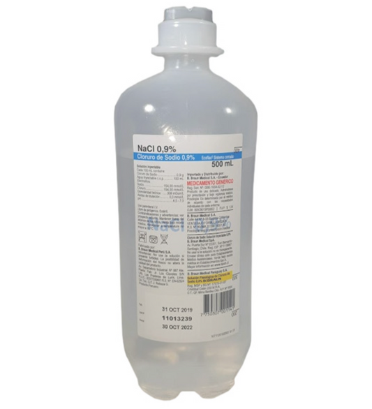 Suero fisiologico al 0,9% 500ml B. Braun