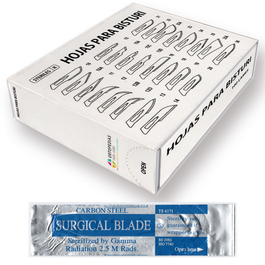 Hoja bisturí acero inoxidable Caja de 100 Unidades