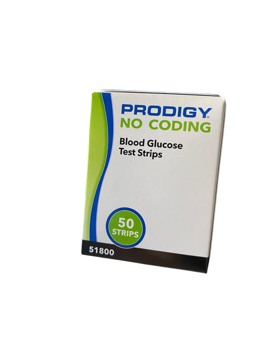 Tiras Reactivas Prodigy Caja x 50 unidades para medir glucosa